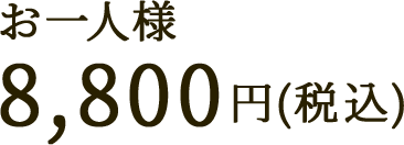 お一人様 8,800円(税込)