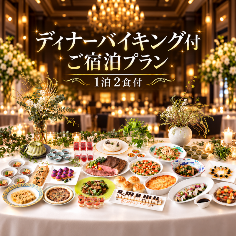 【宿泊】ディナーバイキング付宿泊プラン＜1泊2食付＞
