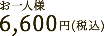 お一人様 6,600円(税込)