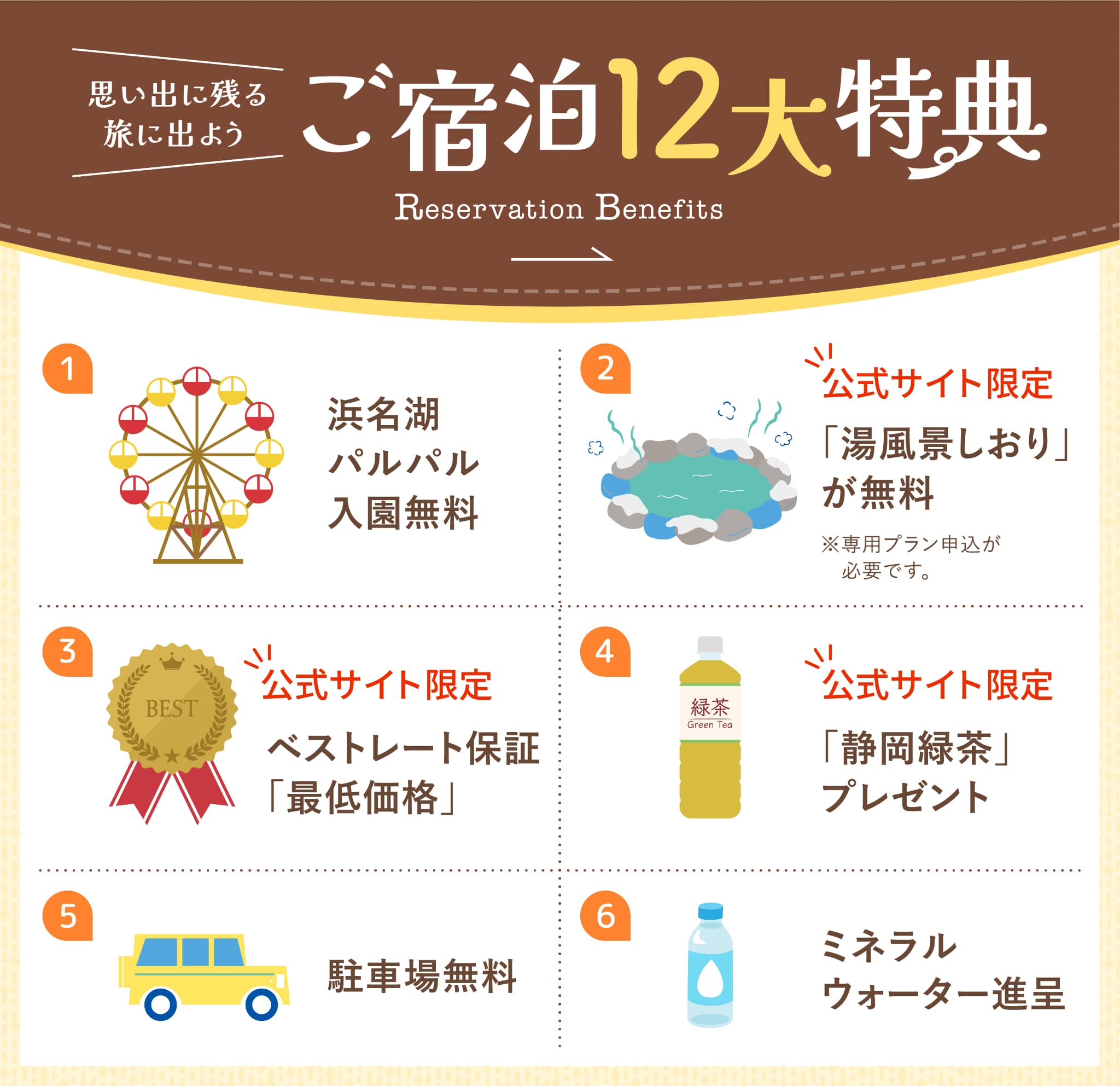 ご宿泊12大特典